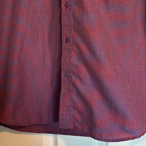 Oxemberg men’s red long sleeve button down shirt size 38 - Picture 4 of 7